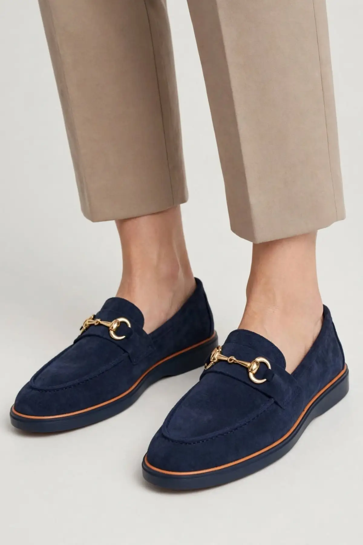 Gold Toka Detaylı Hakiki Deri Kadın Loafer Babet - LACI SUET-T:LACI